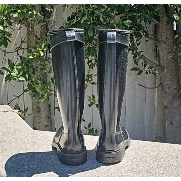 Marc By Marc Jacobs Tall Sleek Black Rubber Winter Rain Boots Size 39 (6) - Picture 4 of 9